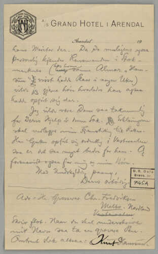 Udatert. (Brevs. 745. A325).