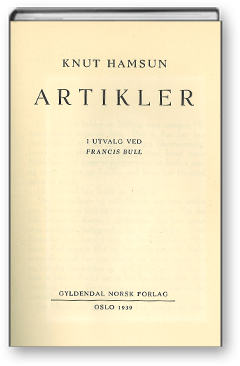 Artikkelsamlingen, redigert av Francis Bull, kom ut første gang i 1939.