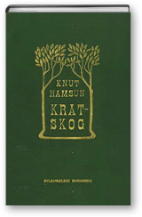 Førsteutgaven av Krattskog i originalbind fins i Hamsunsenterets bibliotek. Foto: Hamsunsenteret.